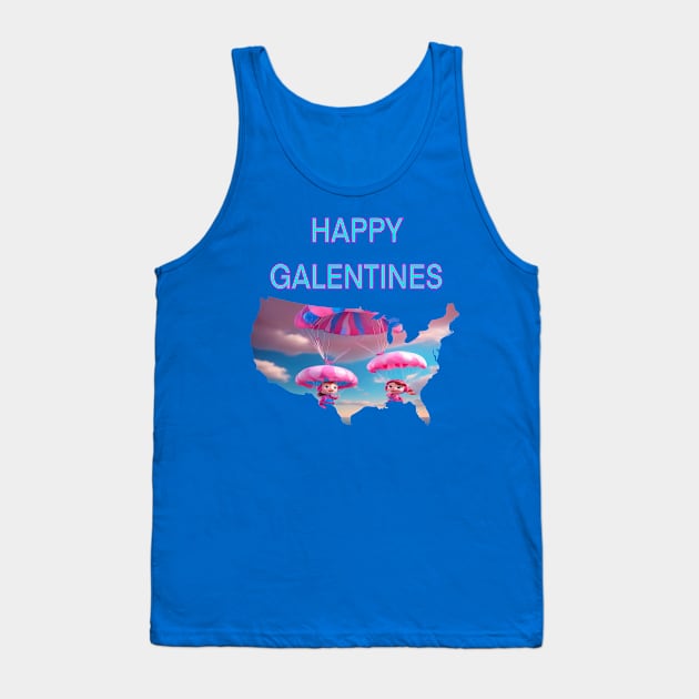 Galentines day parachute gift Tank Top by sailorsam1805